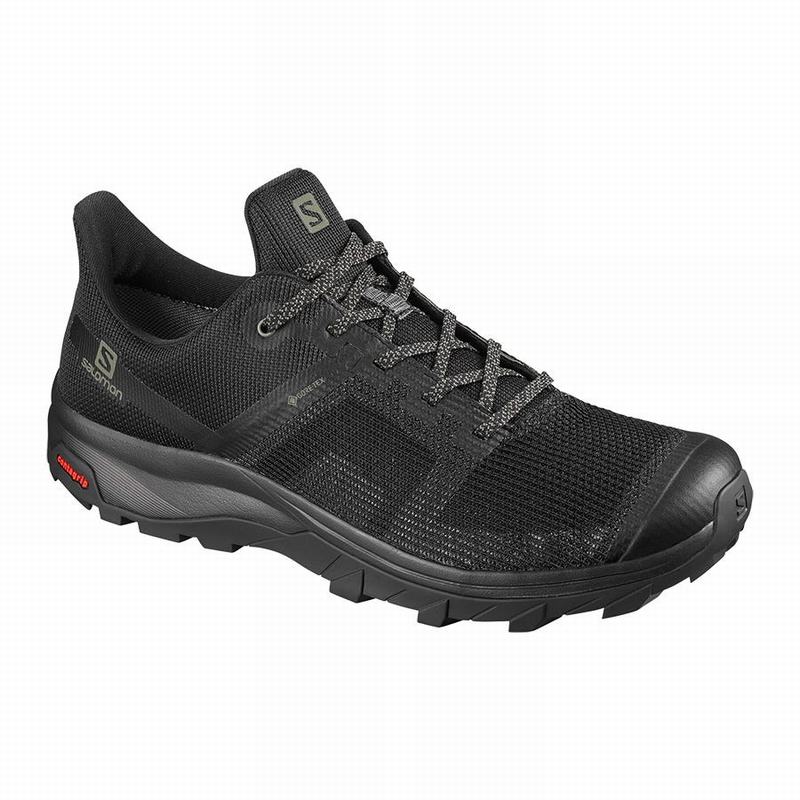 Salomon Singapore Mens Hiking Shoes - OUTLINE PRISM GORE-TEX Black | 76894-QNKX